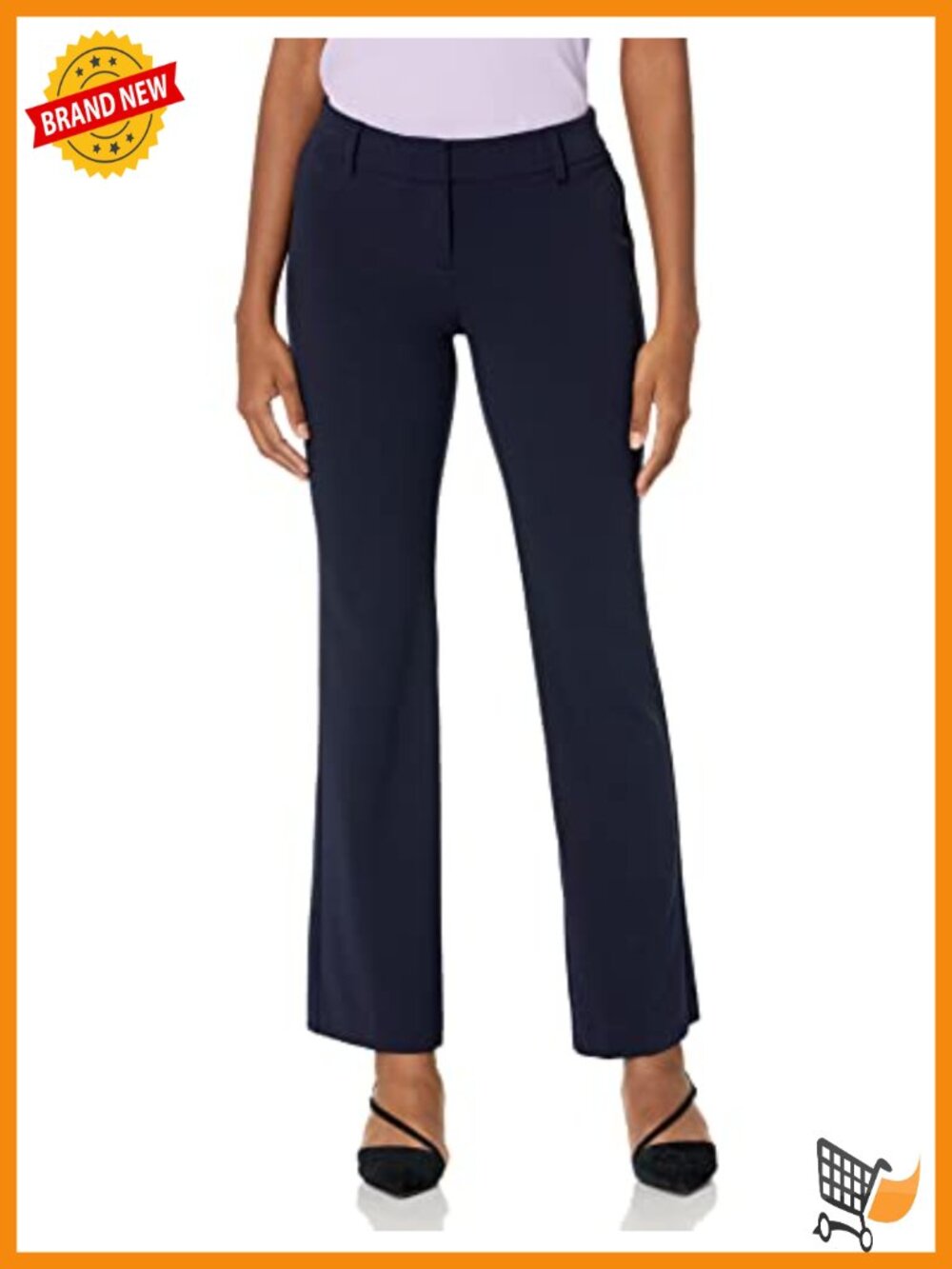 Rafaella Women's Soft Crepe Modern Fit Dress Pants Petite Boot Cut Stretch